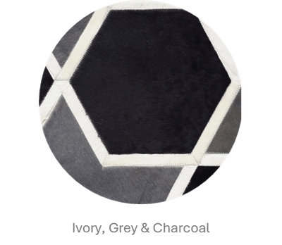 Hexagon – Modern Patterned Rug in Organic Hide by Homelosophy