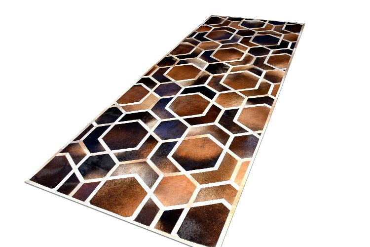 Hexagon – Modern Patterned Rug in Organic Hide by Homelosophy