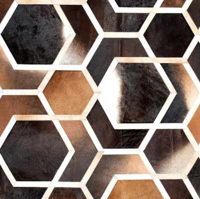 Hexagon – Modern Patterned Rug in Organic Hide by Homelosophy