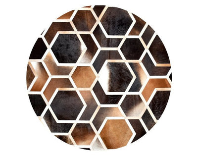 Hexagon – Modern Patterned Rug in Organic Hide by Homelosophy