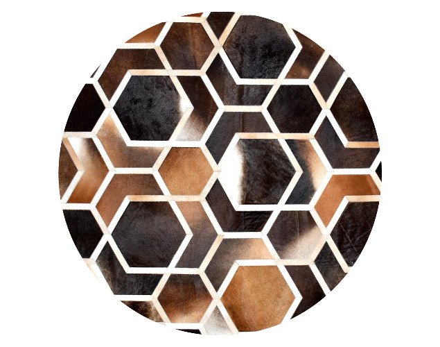 Hexagon – Modern Patterned Rug in Organic Hide by Homelosophy