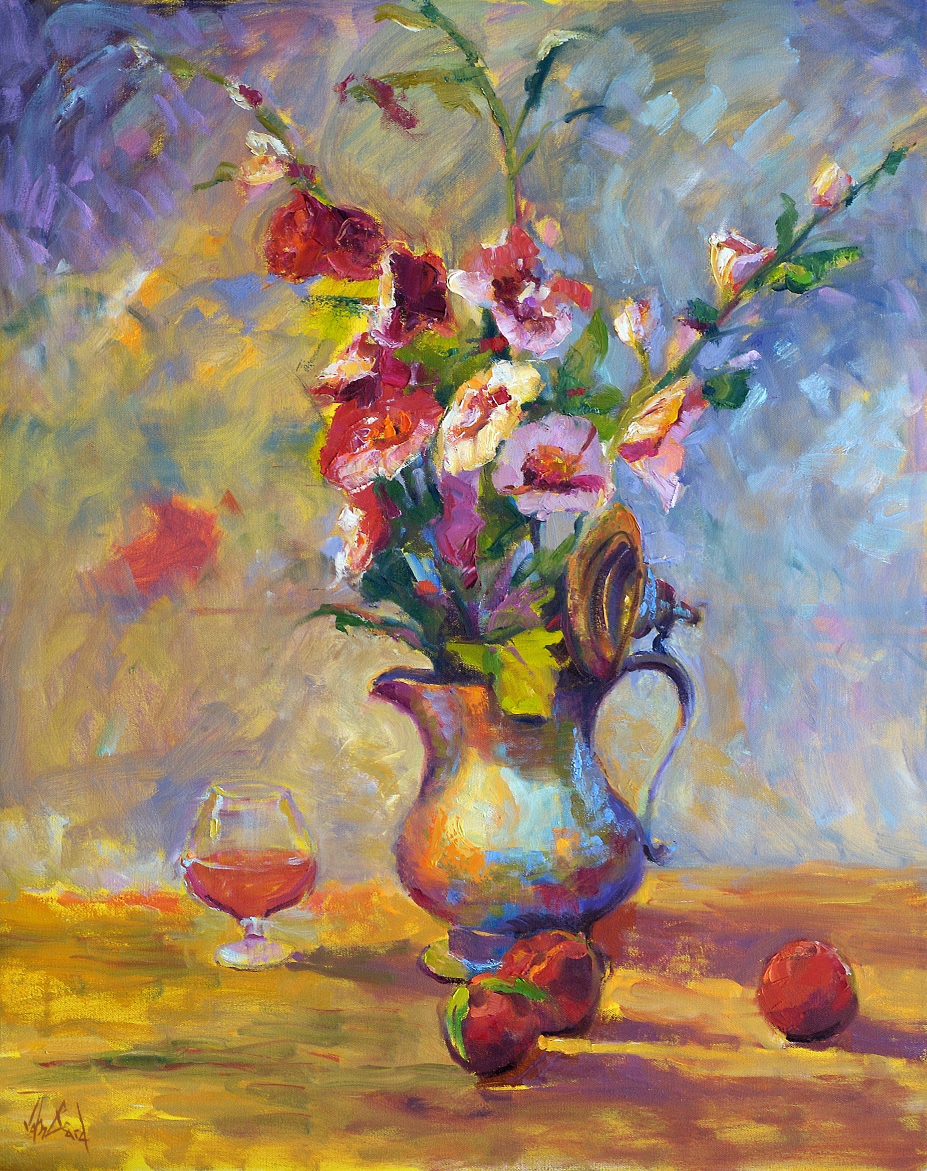 Hibiscus Artist Enhanced Canvas Print by John Beard Collection - main product image for Resin Society
