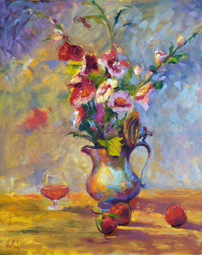 Hibiscus Artist Enhanced Canvas Print by John Beard Collection - main product image for Resin Society