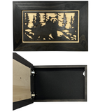 Hidden Gun Cabinet Black Bear Wall Decor – Concealed Furniture Secure by Bellewood Designs - product image 9 for Resin Society