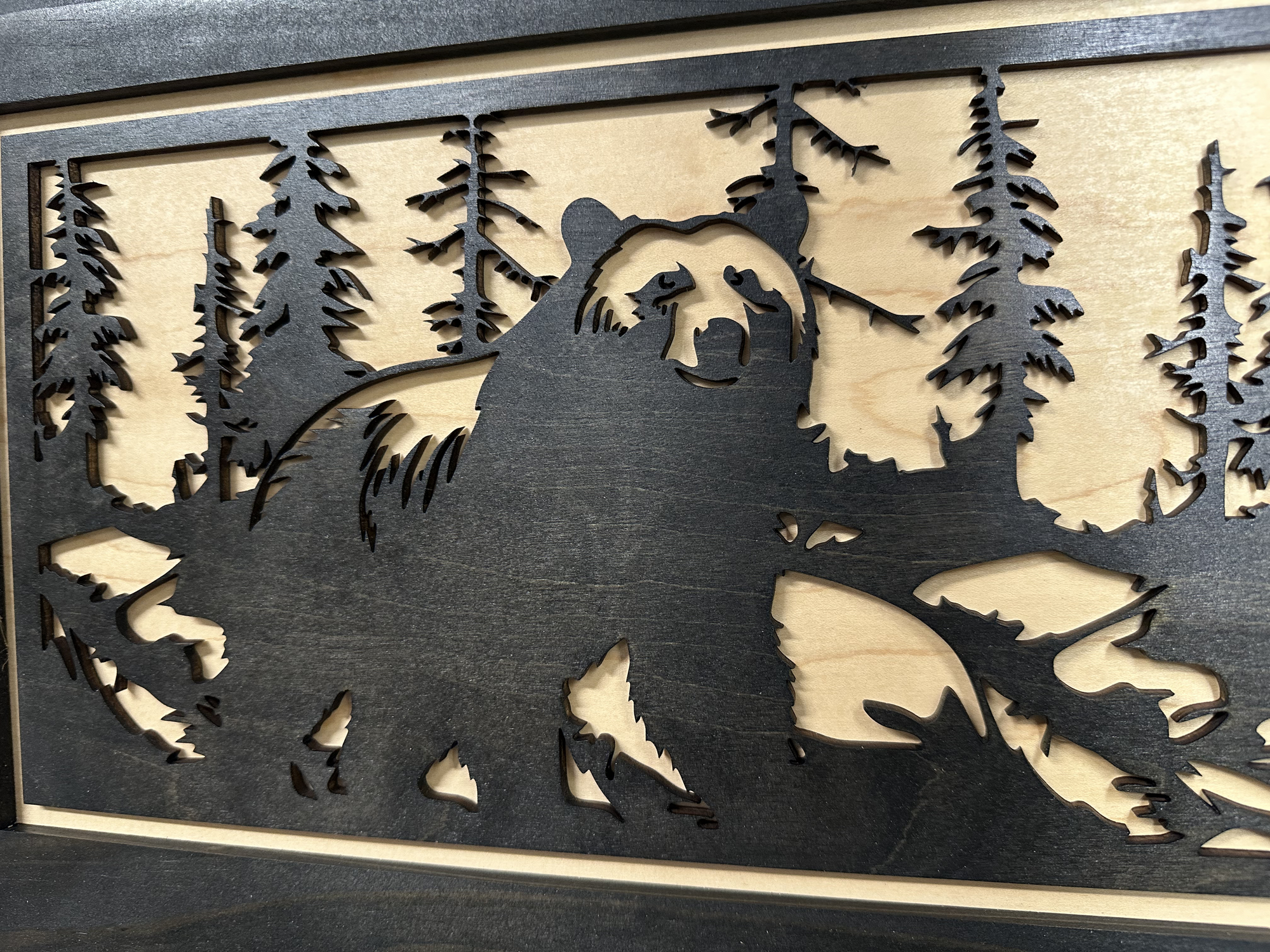 Hidden Gun Cabinet Black Bear Wall Decor – Concealed Furniture Secure by Bellewood Designs - product image 16 for Resin Society