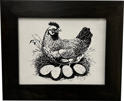 Hidden Gun Safe Recessed In Wall Farmhouse Chicken And Eggs Decoration by Bellewood Designs - product image 2 for Resin Society