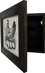 Hidden Gun Safe Recessed In Wall Farmhouse Chicken And Eggs Decoration by Bellewood Designs - product image 5 for Resin Society