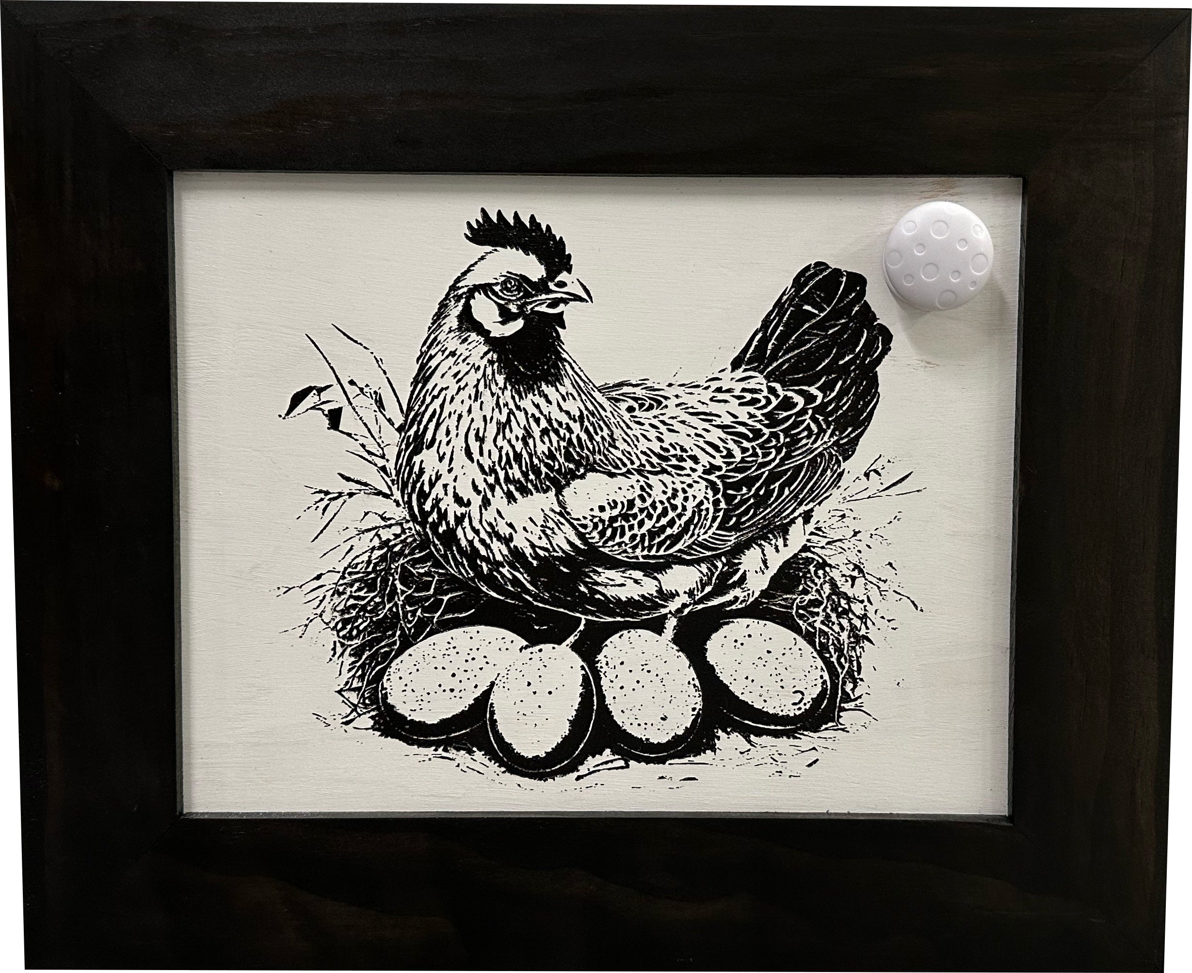 Hidden Gun Safe Recessed In Wall Farmhouse Chicken And Eggs Decoration by Bellewood Designs - product image 4 for Resin Society