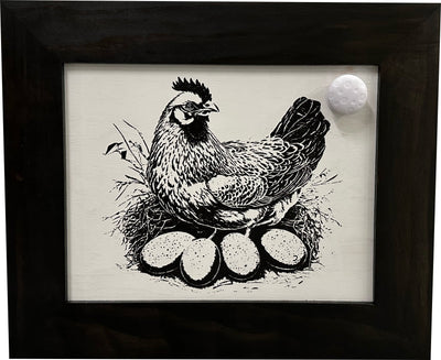 Hidden Gun Safe Recessed In Wall Farmhouse Chicken And Eggs Decoration by Bellewood Designs - product image 4 for Resin Society