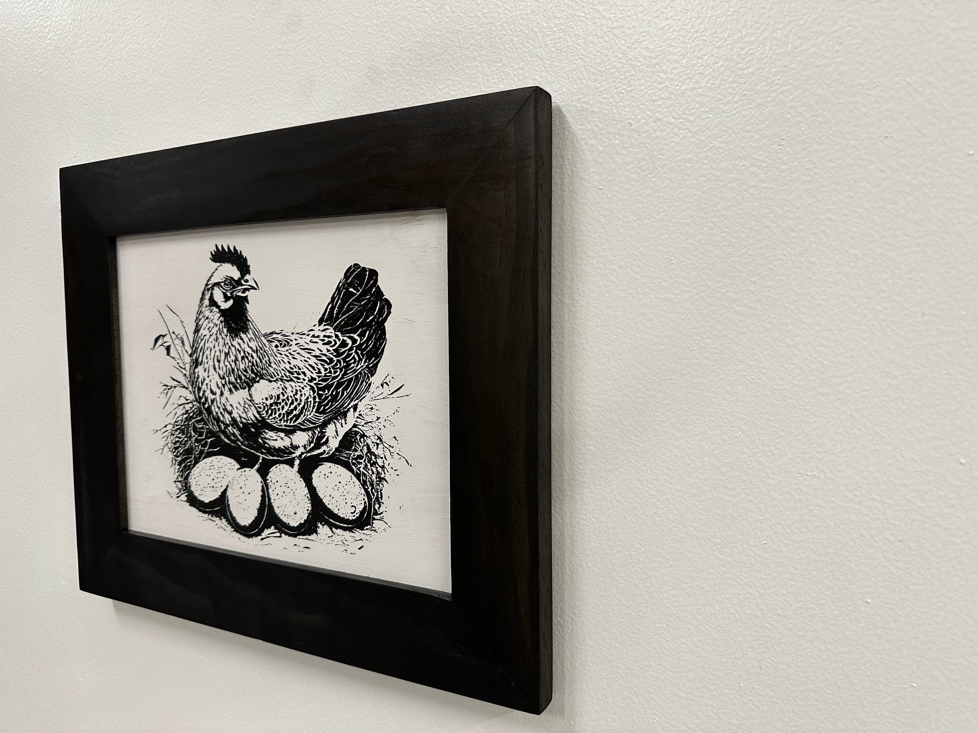 Hidden Gun Safe Recessed In Wall Farmhouse Chicken And Eggs Decoration by Bellewood Designs - product image 3 for Resin Society