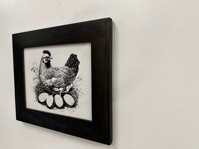 Hidden Gun Safe Recessed In Wall Farmhouse Chicken And Eggs Decoration by Bellewood Designs - product image 3 for Resin Society