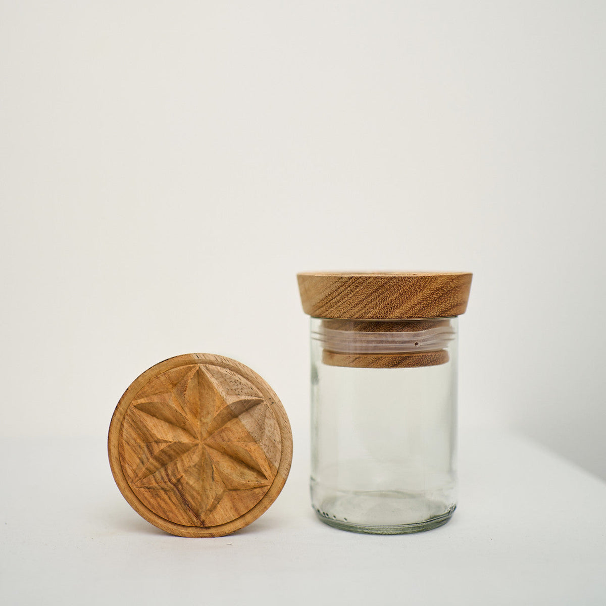 Hiliki Jar - Clear - Medium (set of 2) by Mbare Ltd - product image 3 for Resin Society