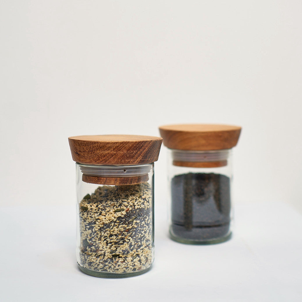 Hiliki Jar - Clear - Medium (set of 2) by Mbare Ltd - main product image for Resin Society