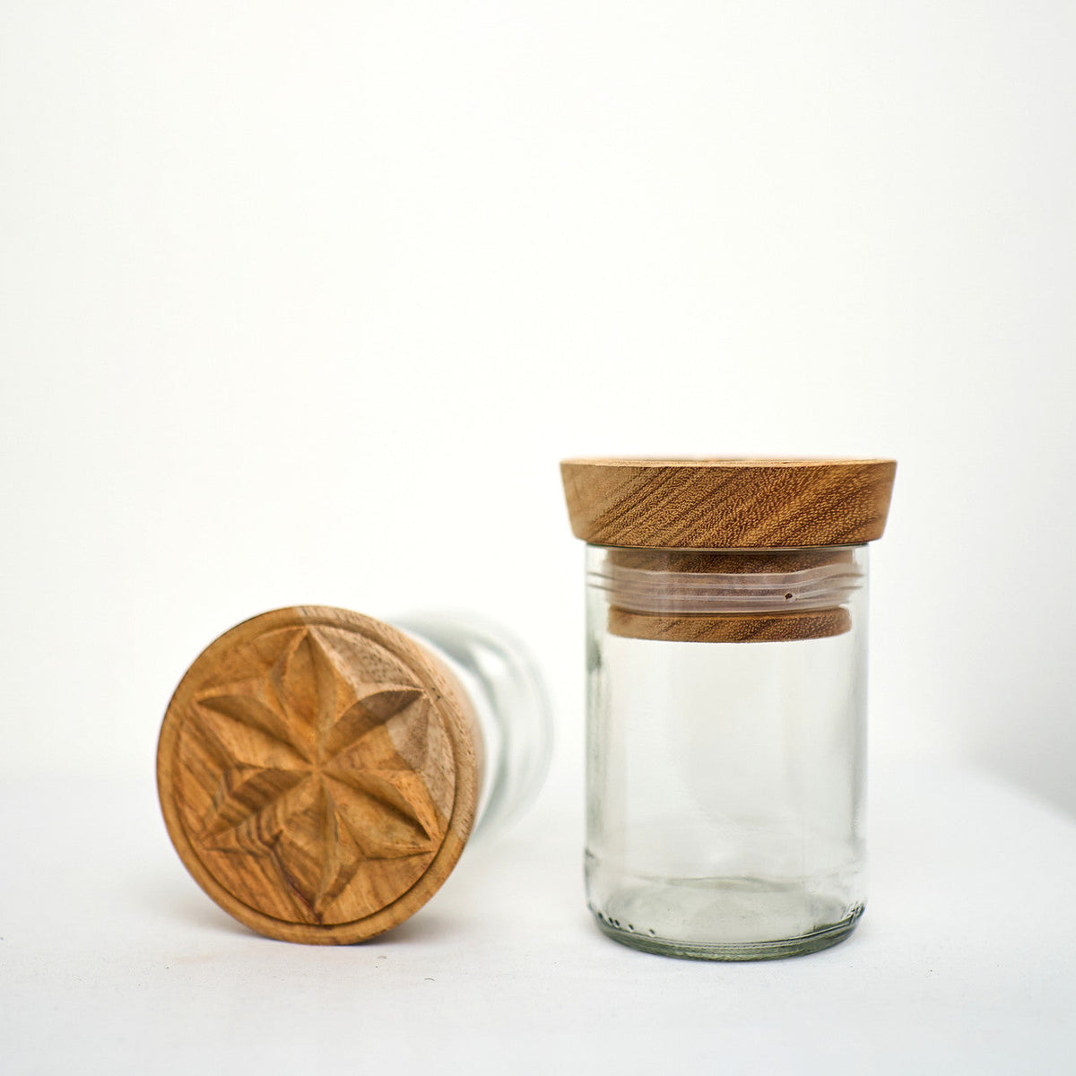 Hiliki Jar - Clear - Large (set of 2) by Mbare Ltd - product image 2 for Resin Society