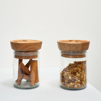 Hiliki Jar - Clear - Large (set of 2) by Mbare Ltd - main product image for Resin Society