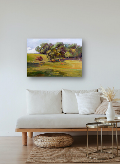 Hillside Pasture Artist Enhanced Canvas Print by John Beard Collection - product image 4 for Resin Society