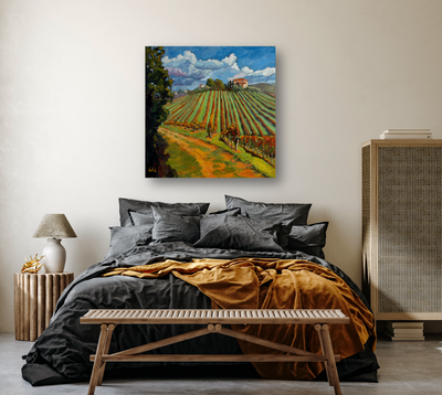 Hillside Vineyard Artist Canvas Enhanced Print by John Beard Collection - product image 3 for Resin Society