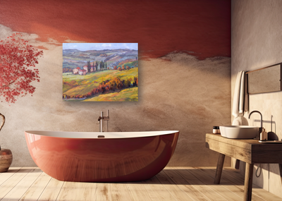Hills of Cortona Artist Enhanced Canvas Print by John Beard Collection - product image 4 for Resin Society