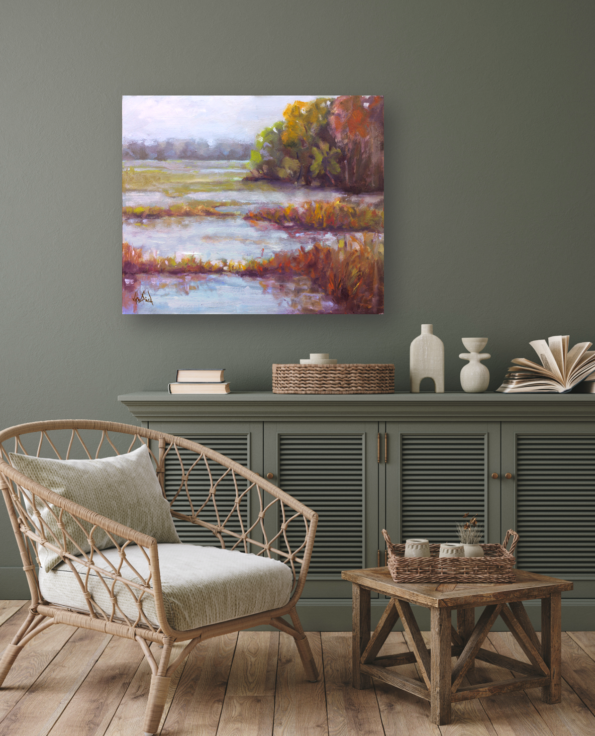 Hilton Head Marsh Artist Enhanced Canvas Print by John Beard Collection - product image 2 for Resin Society
