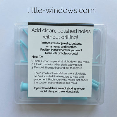 Hole Makers for Resin (4 sizes included) with Tweezers detail image - Resin Society
