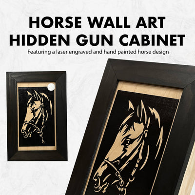 Horse Wall Art Gun Concealment Furniture by Bellewood Designs - product image 7 for Resin Society
