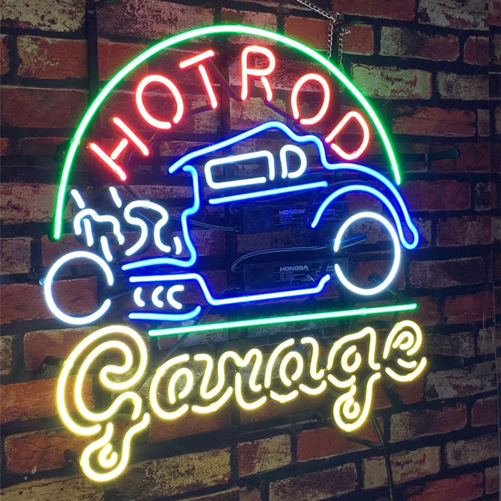 Hot Rod Garage Auto Car Neon Signs by Neon Signs Land - main product image for Resin Society