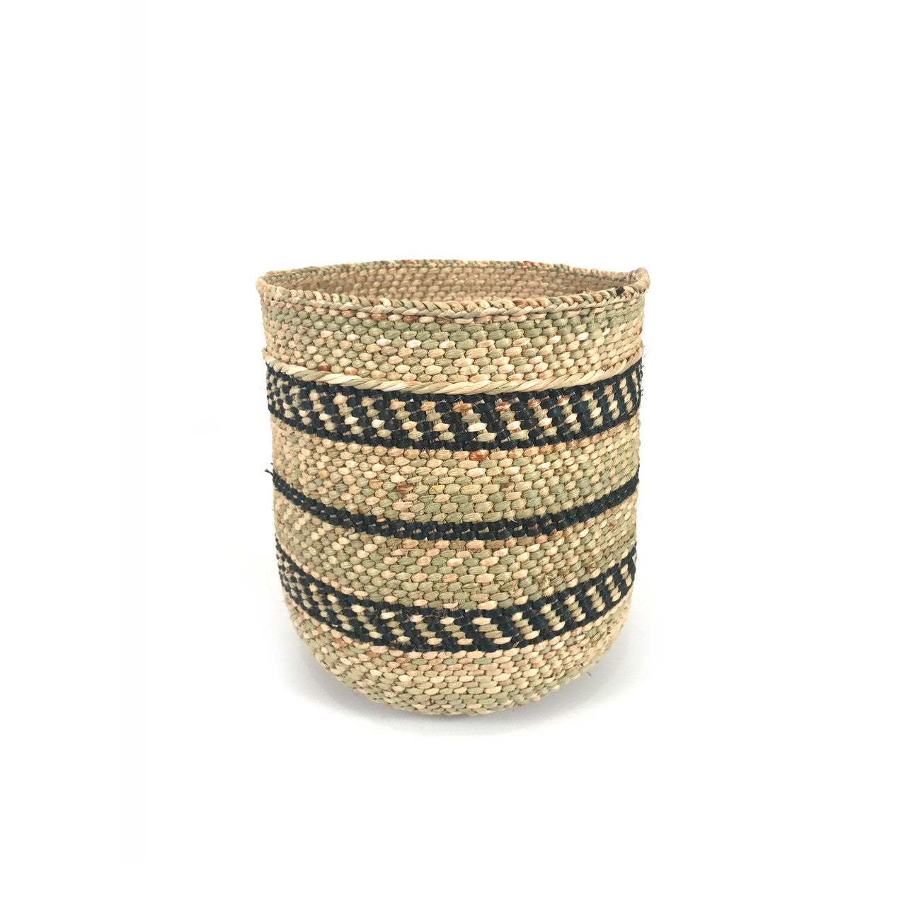 Natural African Iringa woven basket with Black Stripe by Mbare Ltd - product image 5 for Resin Society