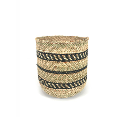 Natural African Iringa woven basket with Black Stripe by Mbare Ltd - product image 5 for Resin Society