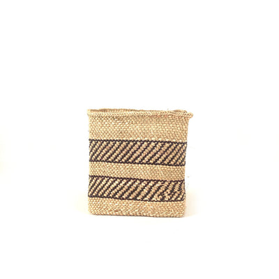 Square Natural w/ Black Stripe Iringa Basket by Mbare Ltd - product image 2 for Resin Society