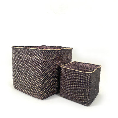 Square Light Black Iringa Basket by Mbare Ltd - main product image for Resin Society
