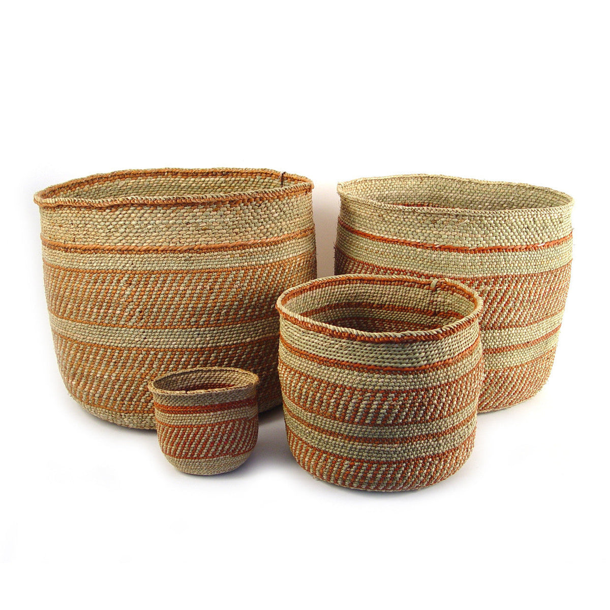 Auburn Stripe Iringa Basket by Mbare Ltd - main product image for Resin Society