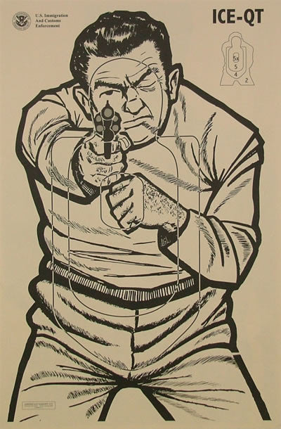 ICE-QT paper shooting target 23 by 35 inches