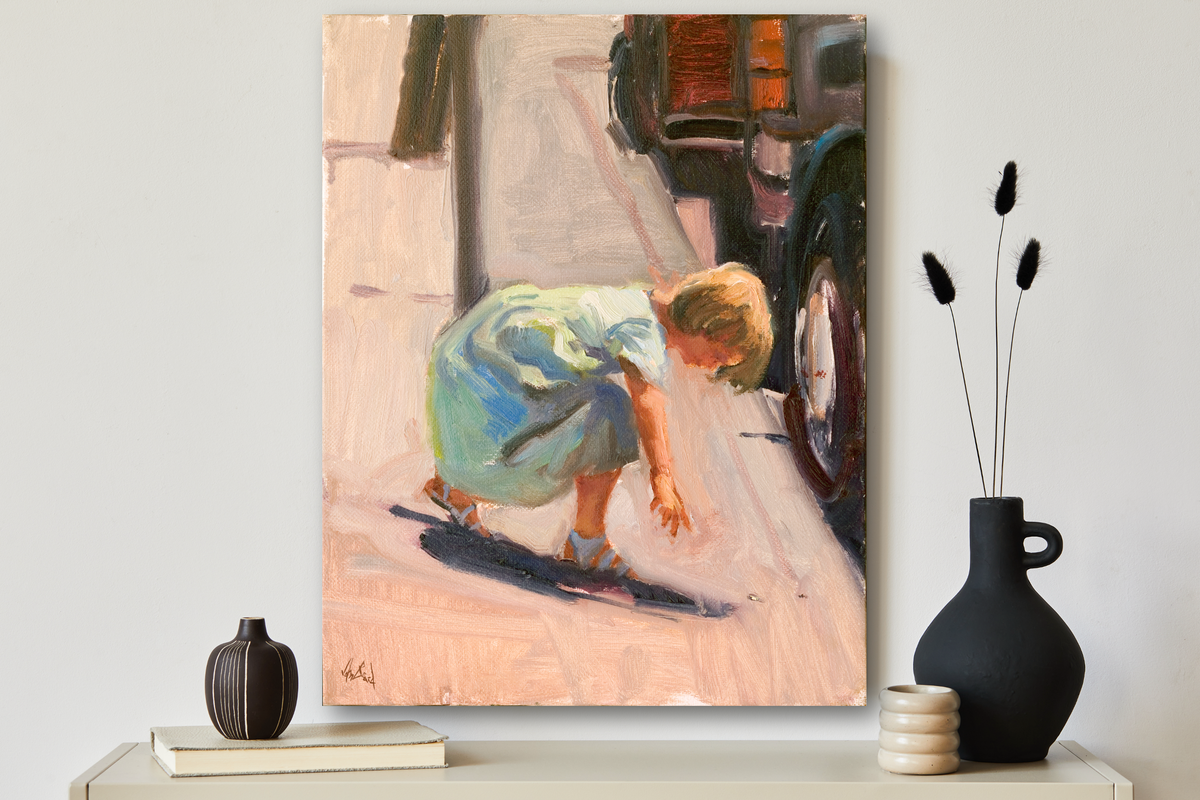 I Found a Nickle Artist Enhanced Canvas Print by John Beard Collection - product image 3 for Resin Society