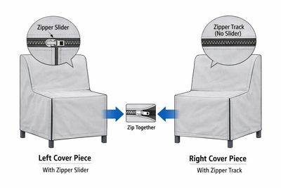 Modular Cover Sofa Right End - 88"Wx40"Dx18"H - Mercury by Shield Outdoor Covers - product image 5 for Resin Society