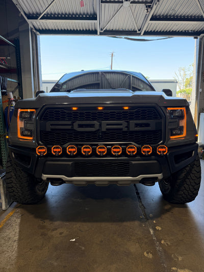 9 Light U-Con Interlocking Off Road LED Pod With Amber or White DRL by GGLighting - product image 12 for Resin Society