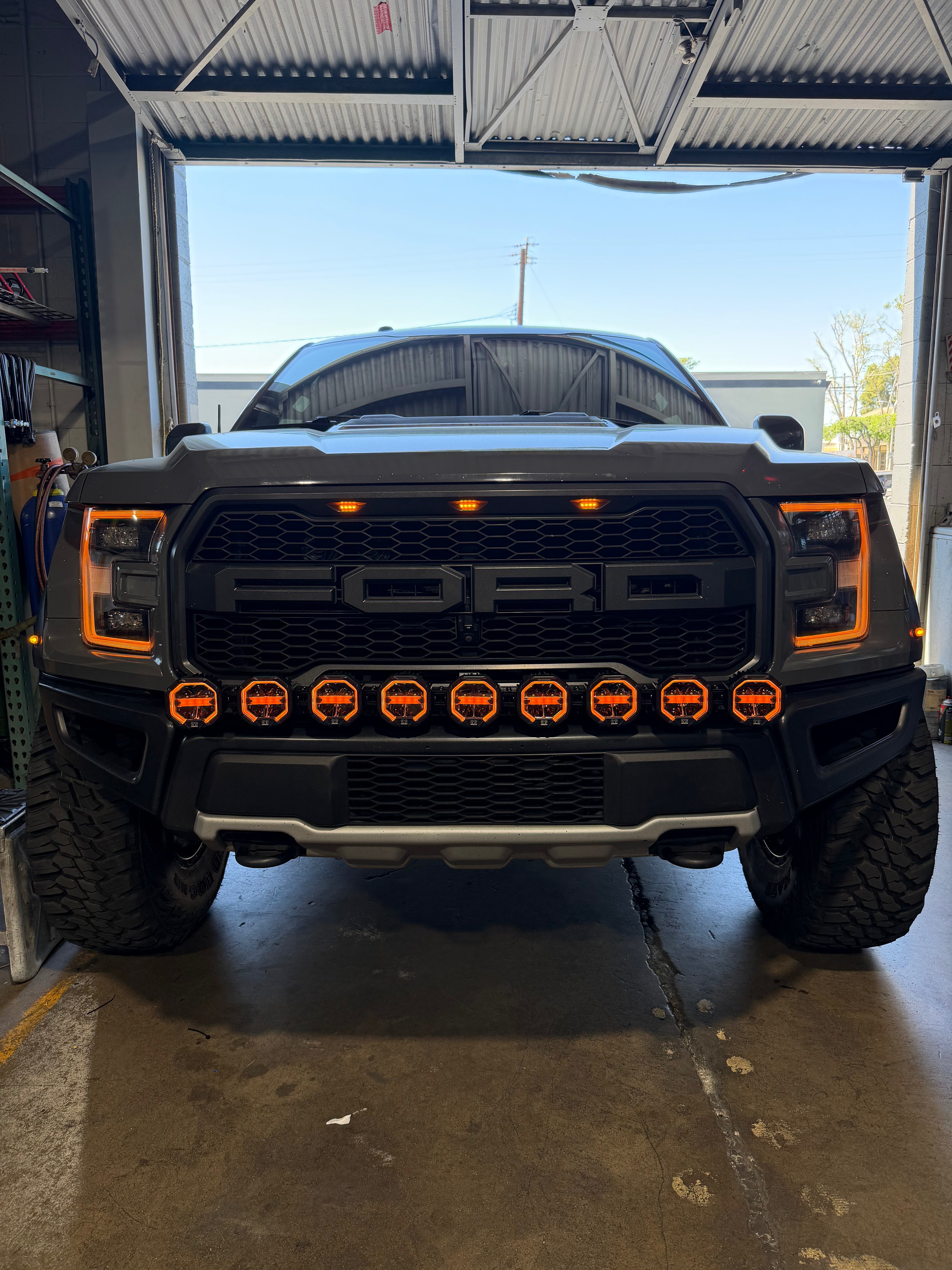 9 Light U-Con Interlocking Off Road LED Pod With Amber or White DRL by GGLighting - product image 12 for Resin Society