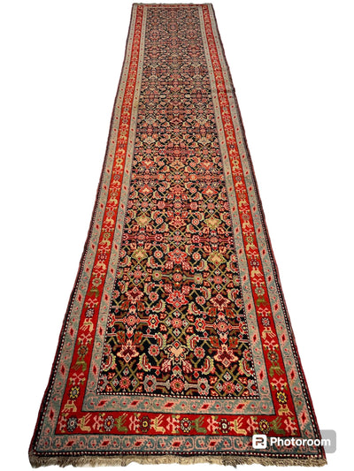 3’4” x 17’ Karabkah Antique Caucasian Wool on Wool Runner by Rugistan - product image 5 for Resin Society