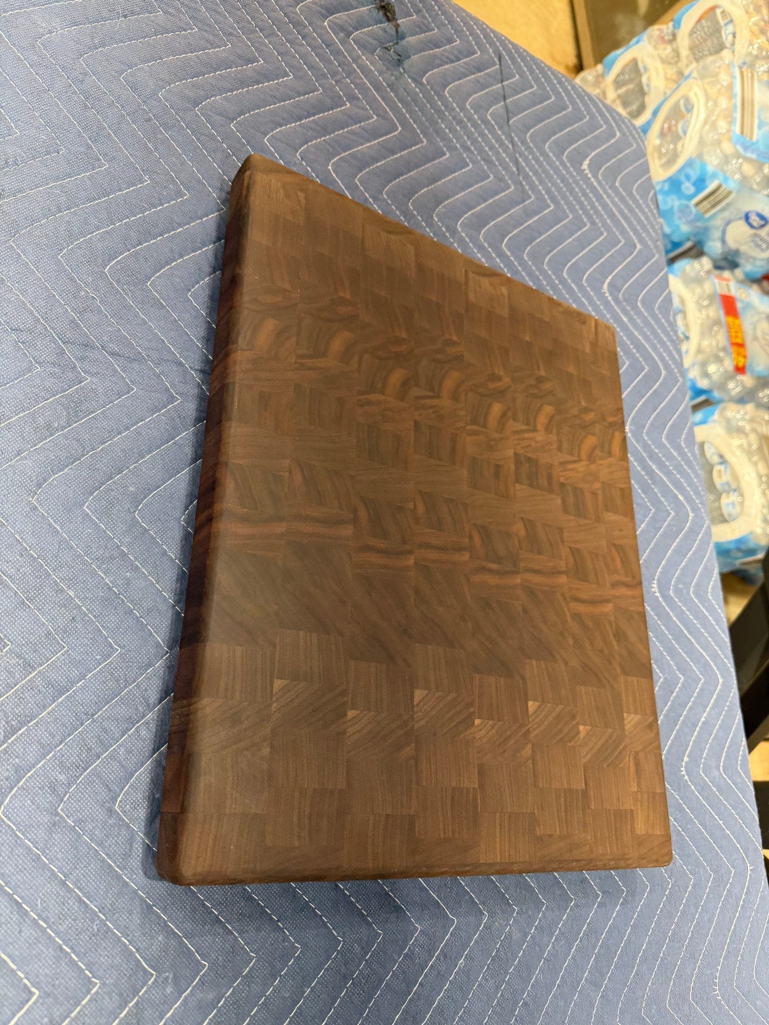 Solid end grain walnut cutting board by Sasquatch Tables LLC