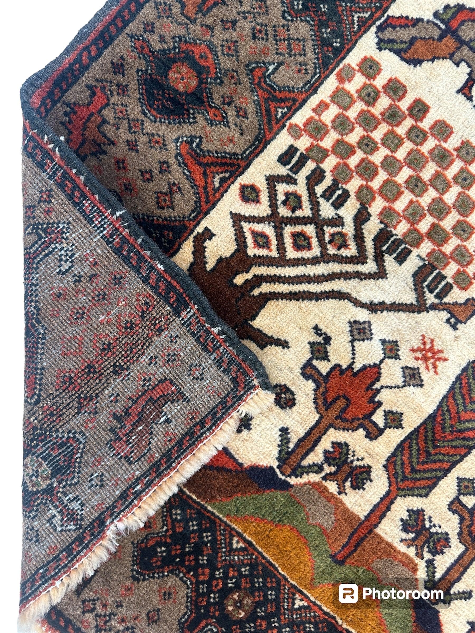 Antique Persian Baloch, Baluch Rug 2'10 x 4'8” | Resin Society