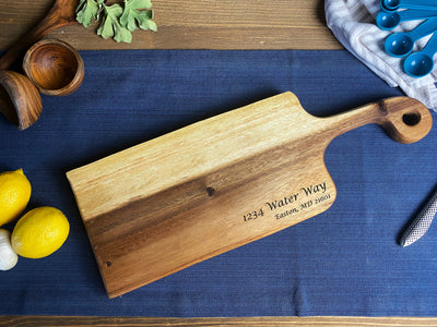 Medium Live Edge Handled Bread Board