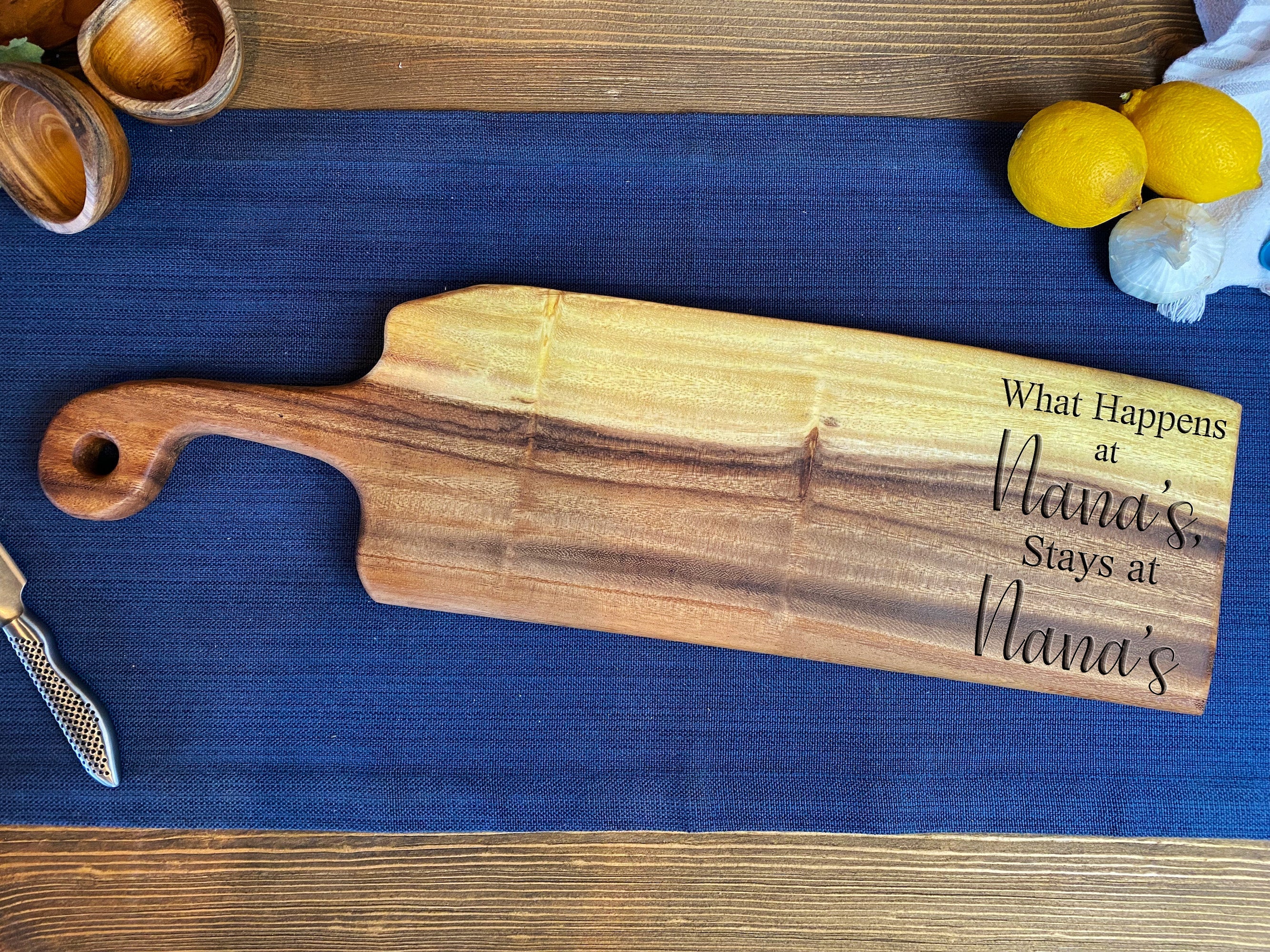 Long Live Edge Handled Bread Board