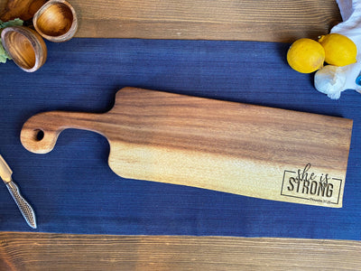 Long Live Edge Handled Bread Board