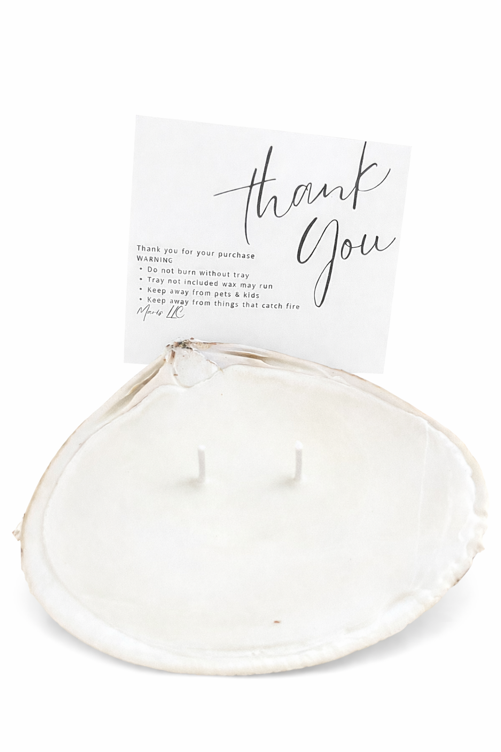 Double wick soy wax shell candle by MARIS LLC