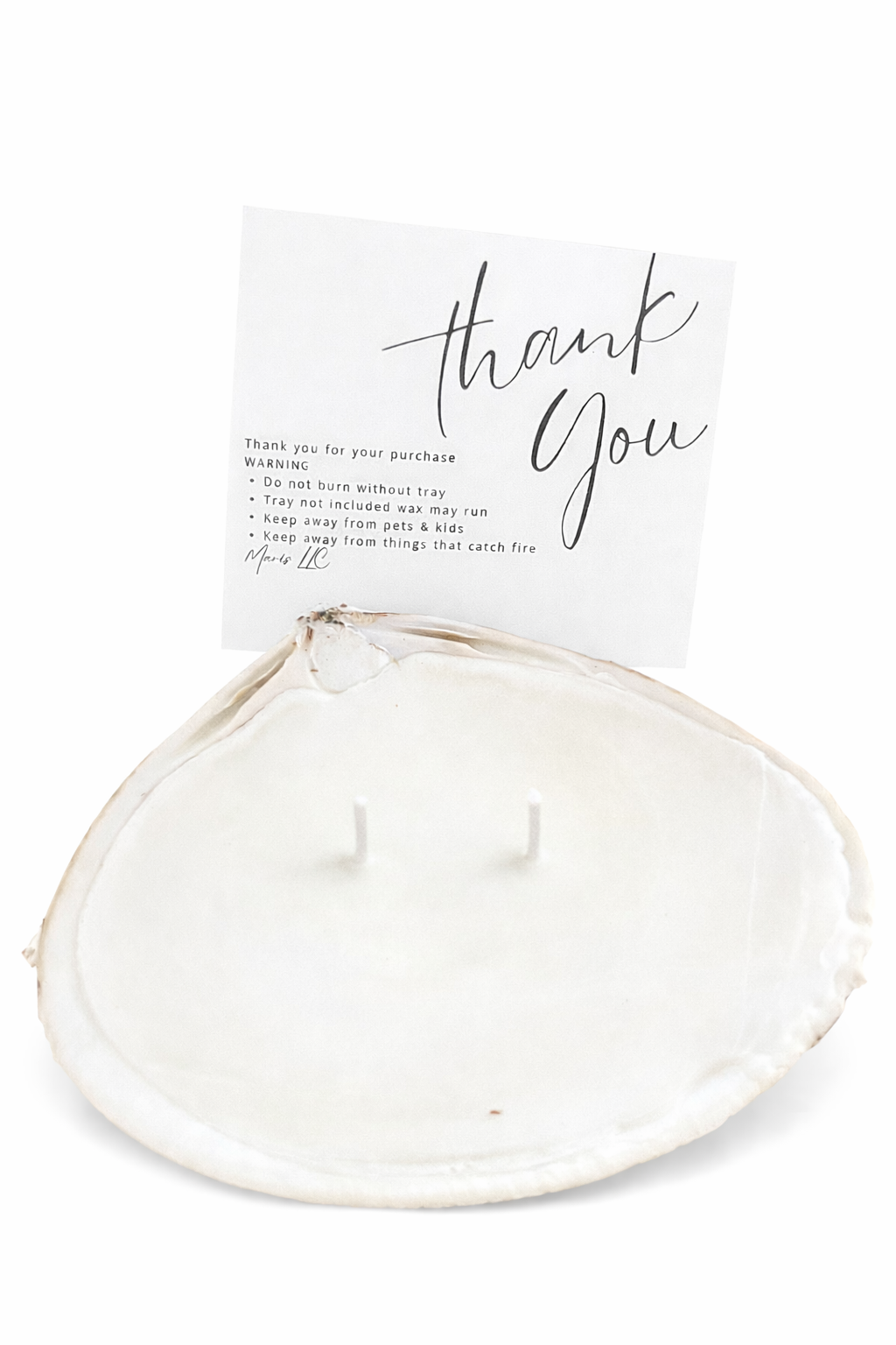 Double wick soy wax shell candle by MARIS LLC