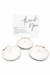 Set of 3 scallop-shaped candles by MARIS LLC