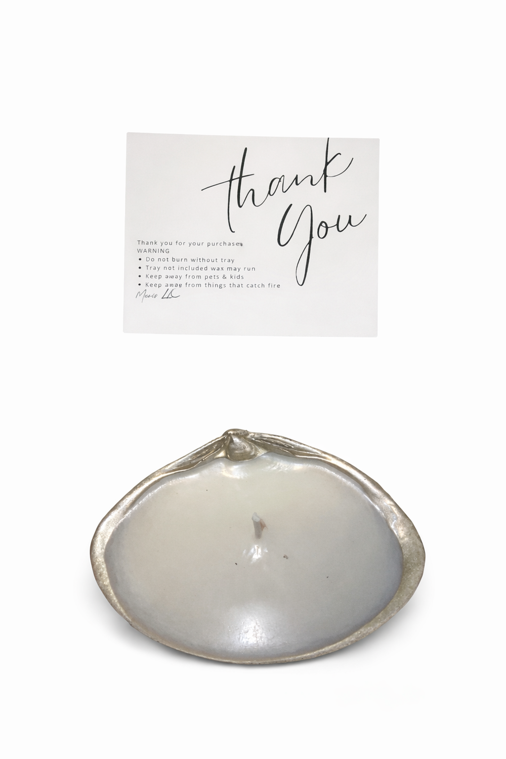 Handmade gold single wick candle by MARIS LLC
