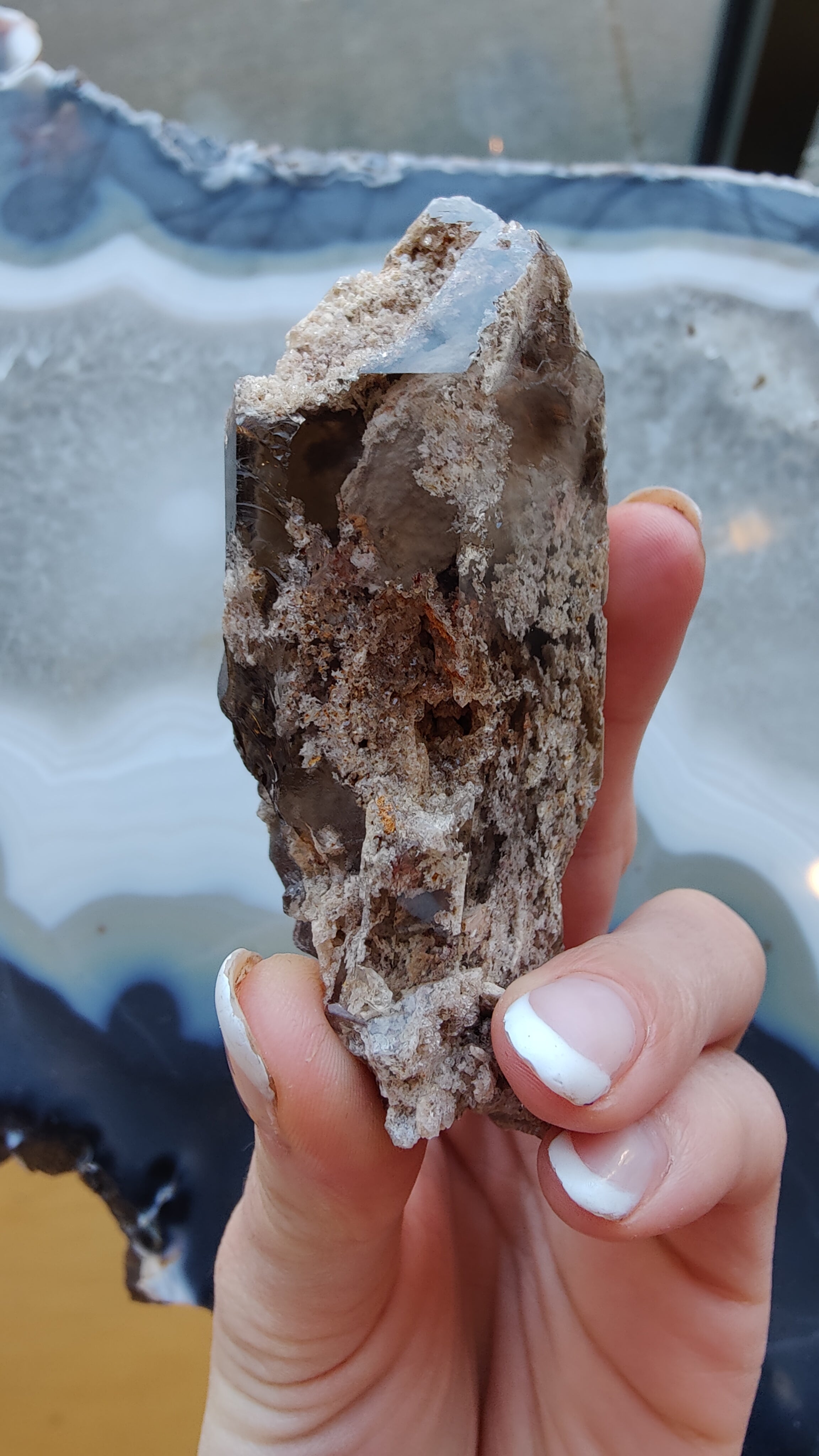 Lodalite Included Smokey Quartz Point