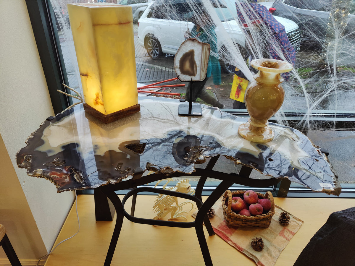 Agate Slab End Table by Rare Earth Gallery - main product image for Resin Society