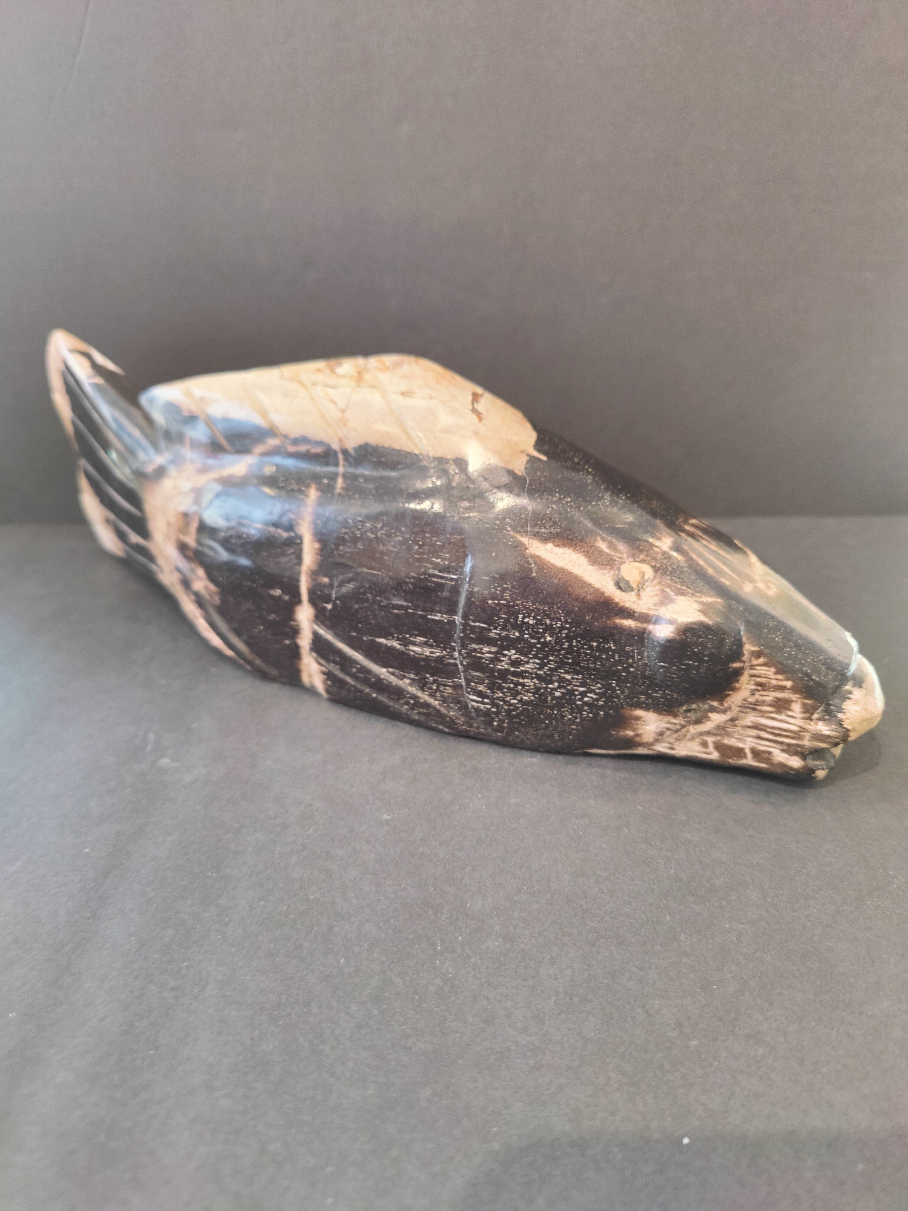 Petrified Wood Fish Sculpture