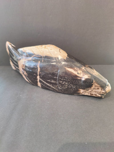 Petrified Wood Fish Sculpture